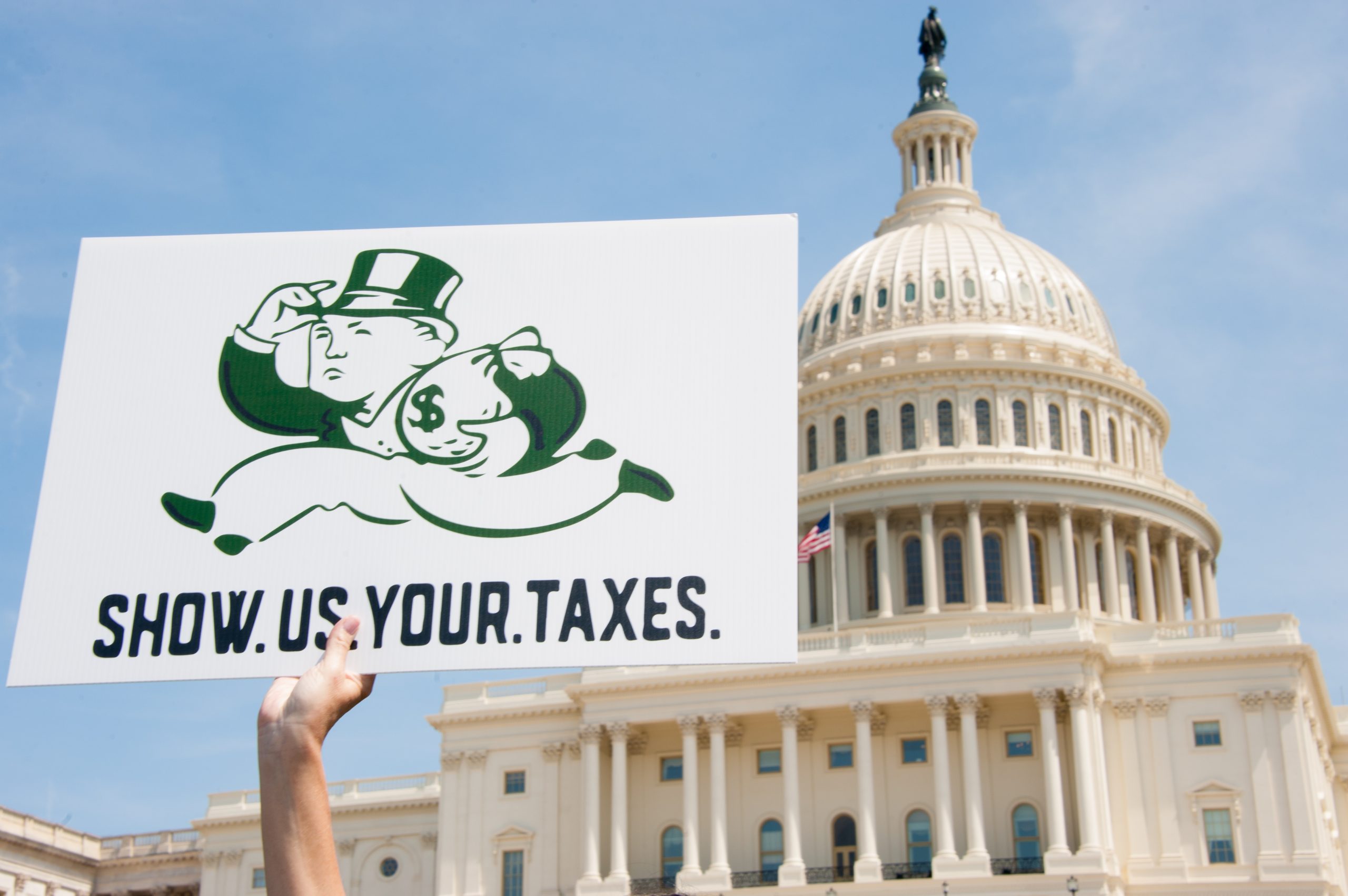 Washington Protester Trump Tax Returns