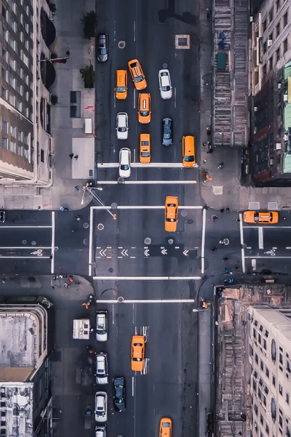 acco 2025 busy street crossing taxi cars