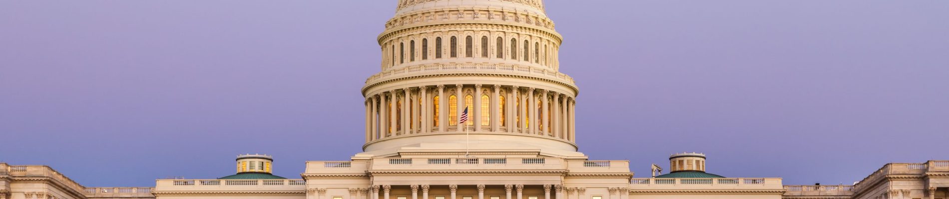 US Capitol Building Purple Sunset